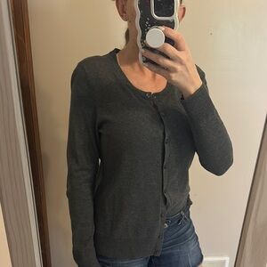 Amazon Essentials Gray Cardigan Sweater Lightweight